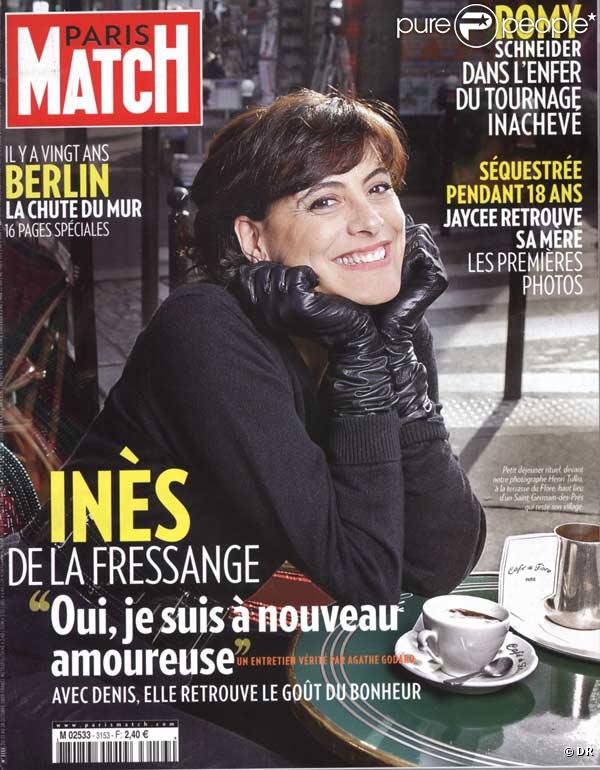 Inès de la Fressange en couverture de Paris Match