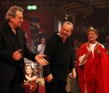 Les Monty Python au grand complet sur la scène du royal albert hallde Londres pour une représentation exceptionnelle de Not The Messiah, le 23 octobre 2010.