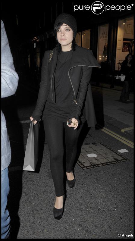 Lily Allen à Londres, le 26 octobre 2009
