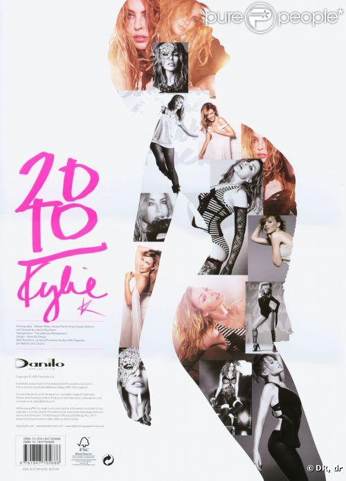Face arrière du calendrier 2010 de Kylie Minogue