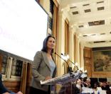 Ségolène Royal dans la mairie du IVe arrondissement à Paris lors d\'une réunion de Désirs d\'avenir le 28 octobre 2009