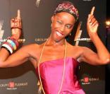 Fatou N'Diaye, à l'occasion de l'ouverture du bar lounge Black Legend, à Monte Carlo, le 29 octobre 2009.