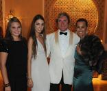 Yasmin et Simon Le Bon et leurs filles Talullah et Amber lors de l'inauguration du complexe hôtelier de Mazagan Beach au Maroc le 31 octobre 2009