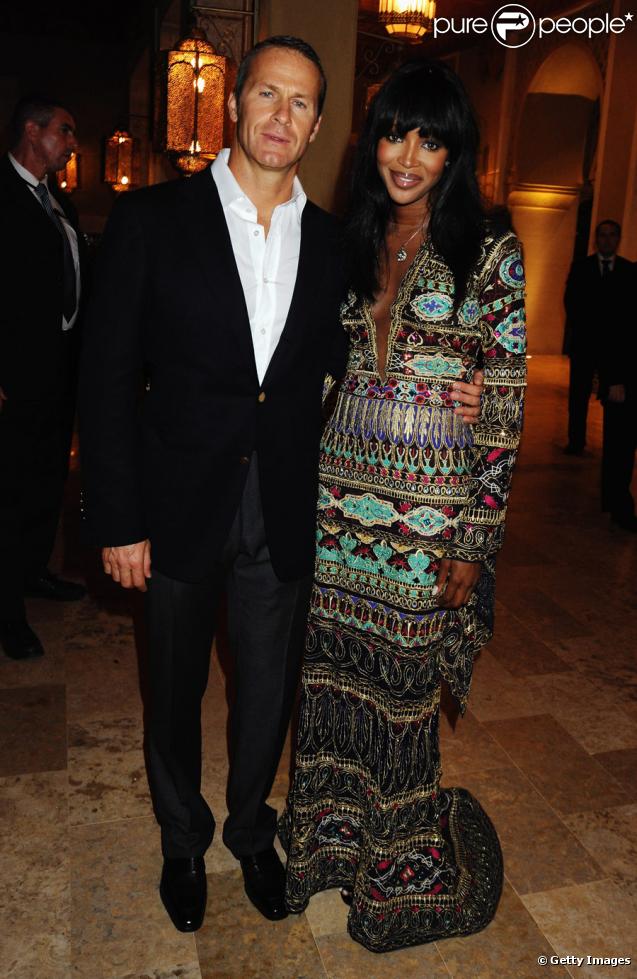 Naomi Campbell et Vladislav Doronin lors de l'inauguration du complexe hôtelier de Mazagan Beach au Maroc le 31 octobre 2009