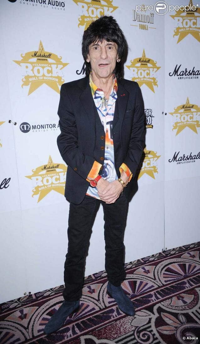 Ronnie Wood à la cérémonie des Classic Rock Awards, le 2 novembre à Londres !