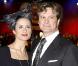 Colin Firth et sa femme, à l"occasion de l"avant-première mondiale du  Drôle Noël de Scrooge , qui s"est tenue en plein coeur de Londres, le 3 novembre 2009.