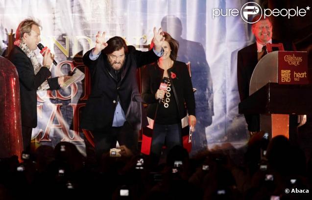 Jim Carrey, à l'occasion de l'avant-première mondiale du  Drôle Noël de Scrooge , qui s'est tenue en plein coeur de Londres, le 3 novembre 2009.