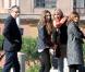 Rowan Atkinson en vacances à Rome avec sa femme Sunestra et sa fille Lily le 20 octobre 2009