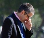Rowan Atkinson en vacances à Rome avec sa femme Sunestra et sa fille Lily le 20 octobre 2009