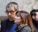Rowan Atkinson en vacances à Rome avec sa femme Sunestra et sa fille Lily le 20 octobre 2009