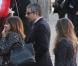 Rowan Atkinson en vacances à Rome avec sa femme Sunestra et sa fille Lily le 20 octobre 2009