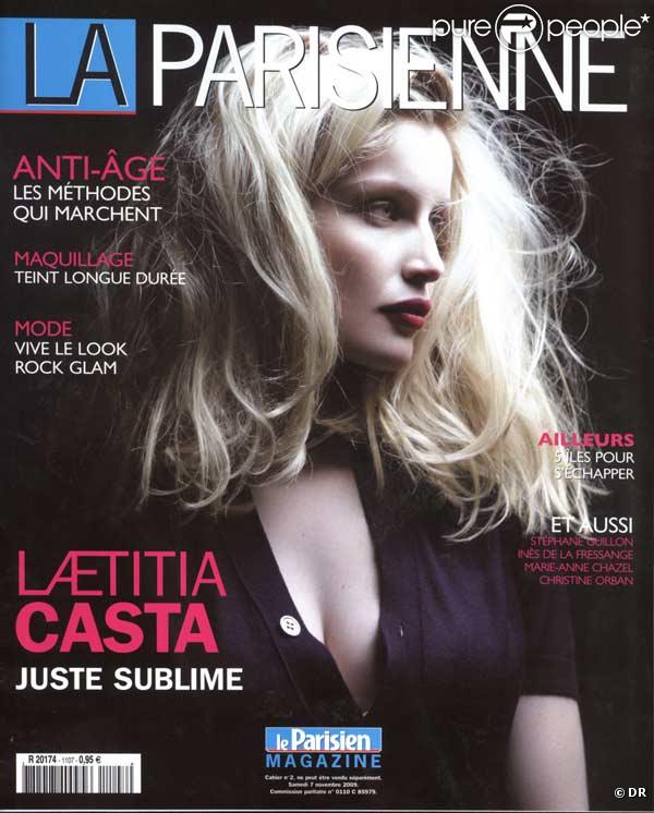 Laetitia Casta en couverture de La Parisienne
