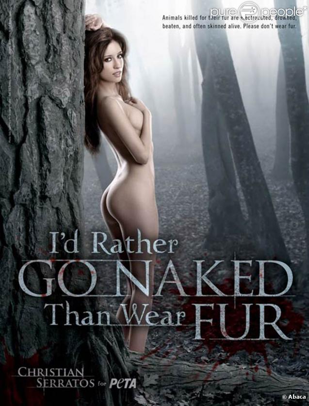 La ravissante Christian Serratos... nue pour la PeTA. 