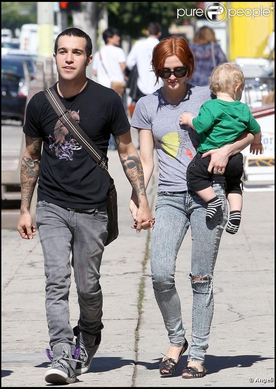Ashlee Simpson, son mari Pete Wentz et leur fils Bronx Mowgli 