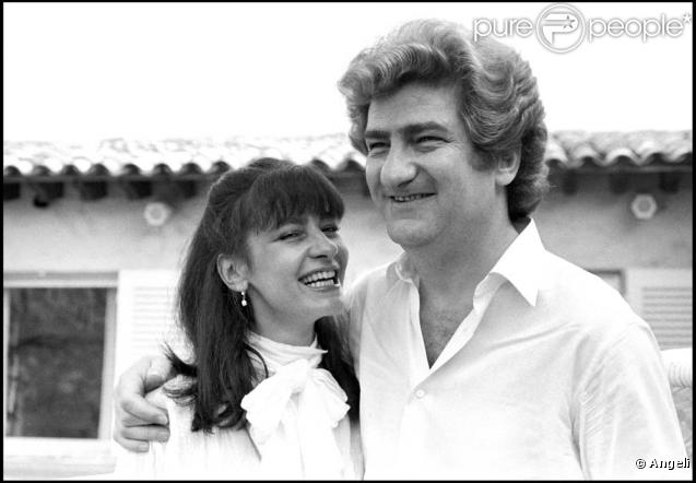 Eddy Mitchell lors de son mariage avec Muriel en 1980. 