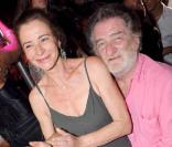 Eddy Mitchell et Muriel fête leur 28 ans de mariage à Saint-Tropez le 15 août 2008. 