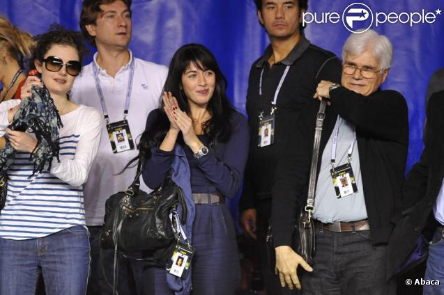 Nolwenn Leroy supportant Arnaud Clément lors du tournoi de Paris-Bercy le 10 novembre 2009