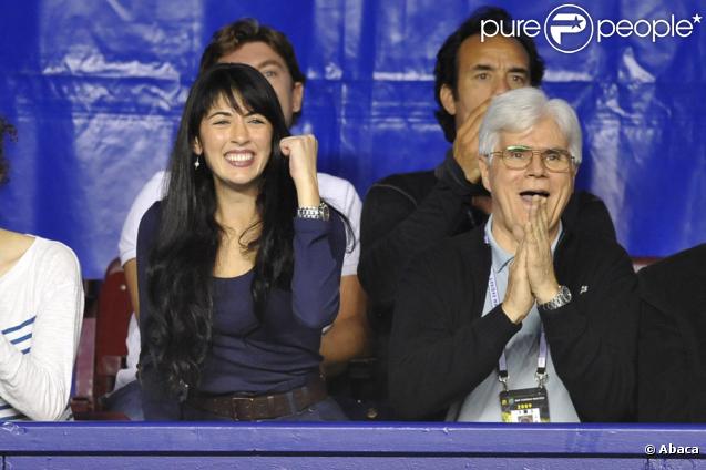 Nolwenn Leroy supportant Arnaud Clément lors du tournoi de Paris-Bercy le 10 novembre 2009