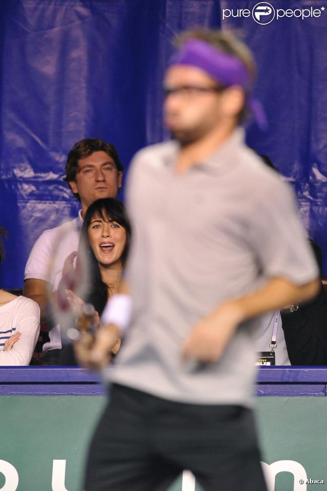 Nolwenn Leroy supportant Arnaud Clément lors du tournoi de Paris-Bercy le 10 novembre 2009