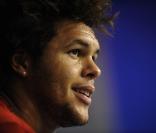 Jo-Wilfried Tsonga lors du tournoi de Paris-Bercy le 10 novembre 2009