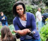 Michelle Obama en séance de jardinage à la Maison blanche