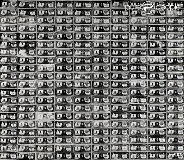 200 billets de 1 dollar, toile réalisée par Andy Warhol