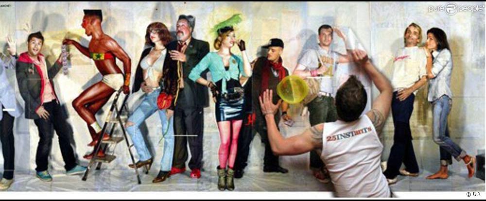 De nombreuses célébrités ont participé à la fresque photo-plastique 25INSTanTs et s'étaient déplacées pour le vernissage, le 12 novembre 2009