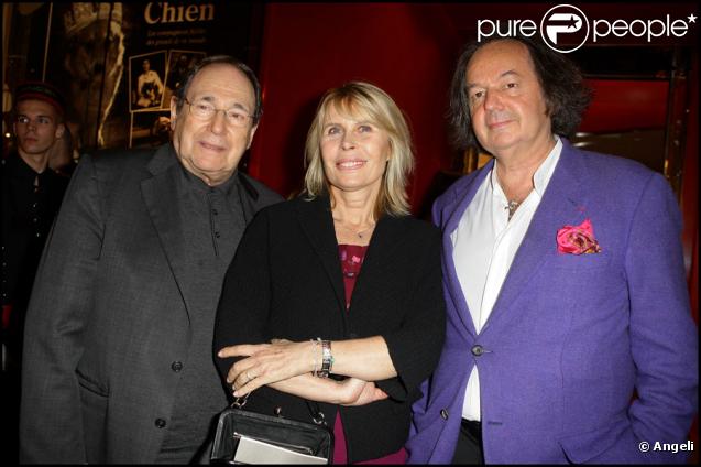 Robert Hossein, Candice Patou et Gonzague Saint-Bris au Gala de la Truffe, chez Lancel, le 16/11/09