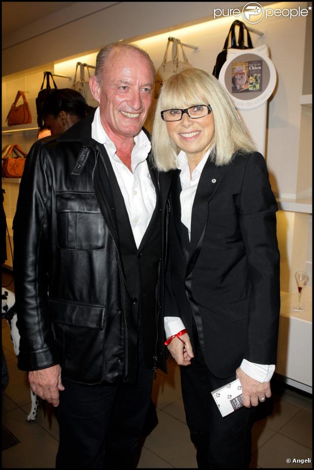 Mirille Darc et son mari Pascal Desprez au Gala de la Truffe, chez Lancel, le 16/11/09