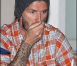 David Beckham s\'en va manger une glace avec ses fistons, à Los Angeles, le 17 novembre 2009.