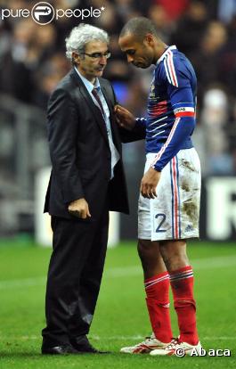 France - Irlande, un but partout, au Stade de France, le 18 novembre 2009, la France est qualifiée pour la Coupe du Monde 2010 en Afrique du Sud.