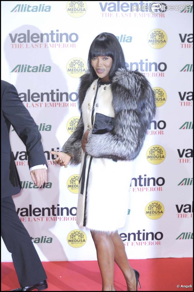 Naomi Campbell et Vladislav Doronin à l'avant-première du film  Valentino, the last emperor  à Milan le 18 novembre 2009.