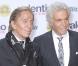 Valentino et son compagnon Giancarlo Giammetti à l'avant-première du film Valentino, the last emperor à Milan le 18 novembre 2009.