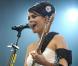Émilie Simon en concert à Paris, le 21 août 2008.