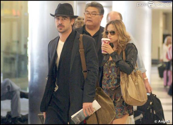 Colin Farrell et sa petite amie, Alicja Bachleda-Curus, rentrent de week-end. Los Angeles le 29 novembre 2009.