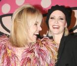 Eva Herzigova et Nadia Auermann à la soirée de lancement de la collection Sonia Rykiel pour H&M le 1/12/09 au Grand Palais à Paris