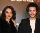 Nathalie Rykiel et Marc-André Grondin à la soirée de lancement de la collection Sonia Rykiel pour H&amp;M le 1/12/09 au Grand Palais à Paris