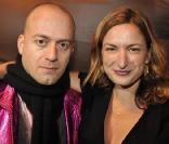 Zoé Cassavetes et son ami à la soirée de lancement de la collection Sonia Rykiel pour H&M le 1/12/09 au Grand Palais à Paris
