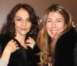 Nathalie Rykiel et Nina Garcia à la soirée de lancement de la collection Sonia Rykiel pour H&M le 1/12/09 au Grand Palais à Paris