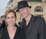Sandrine Bonnaire et son mari Guillaume Laurent à Cabourg, le 14 juin 2008.