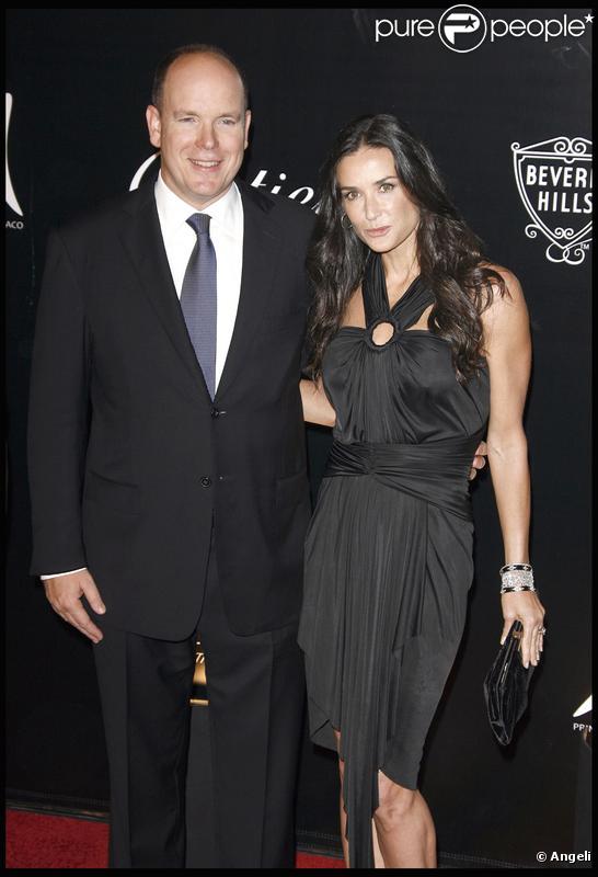 Albert de Monaco et Demi Moore