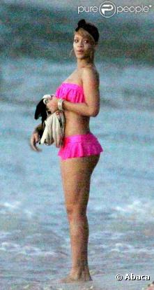 Rihanna en vacances à la Barbade, le 26 décembre 2009