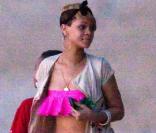 Rihanna en vacances à la Barbade, le 26 décembre 2009