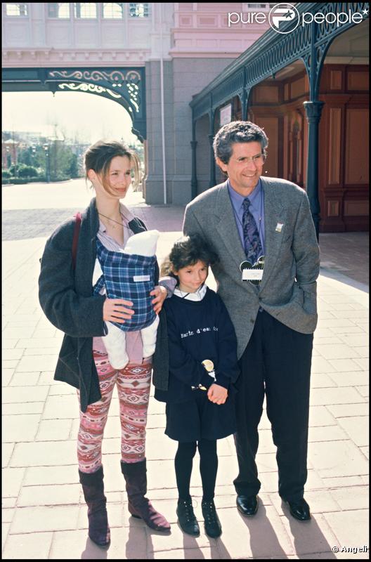 Claude Lelouch et Marie-Sophie L. en 1992 avec Sabaya (bébé) et Salomé 