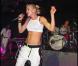 Gwen Stefani donne tout, à l'occasion du réveillon du jour de l'an donné par Roman Abramovich dans sa villa de Saint-Barthelemy, le 31 décembre 2009.