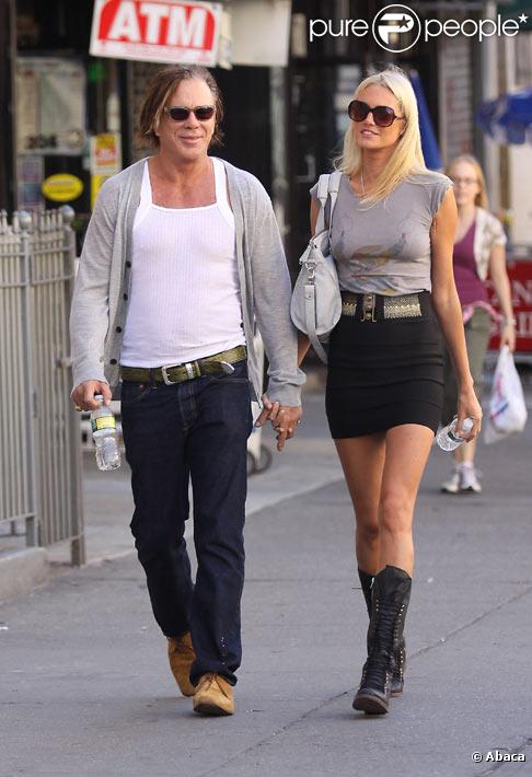Mickey Rourke et sa fiancée le top model russe Elena Kulteskaya