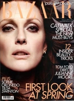 Julianne Moore en couverture du magazine Harper's Bazaar