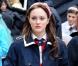 Leighton Meester dans la peau de Blair Waldorf, sur le tournage de Gossip Girl à Manhattan le 7 avril 2008 