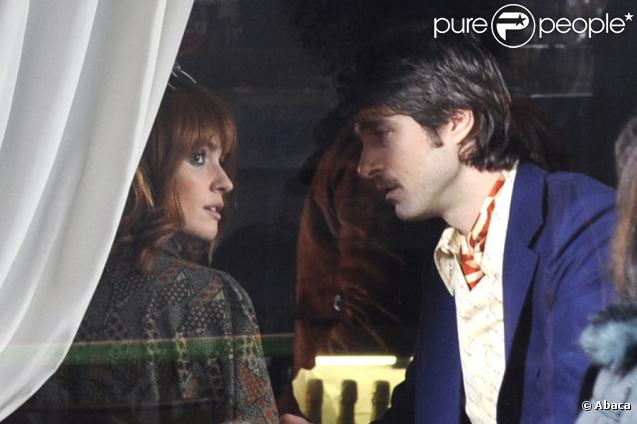 Paz Vega et Kim Rossi Stuart sur le tournage du biopic de Vallanzasca à Milan le 12 janvier 2010