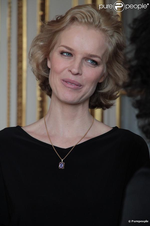 Eva Herzigova à l'hôtel Crillon le 14 janvier 2010 